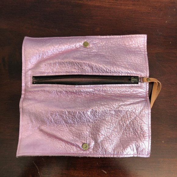Metallic Pink Wristlet/Clutch - Picture 3 of 3